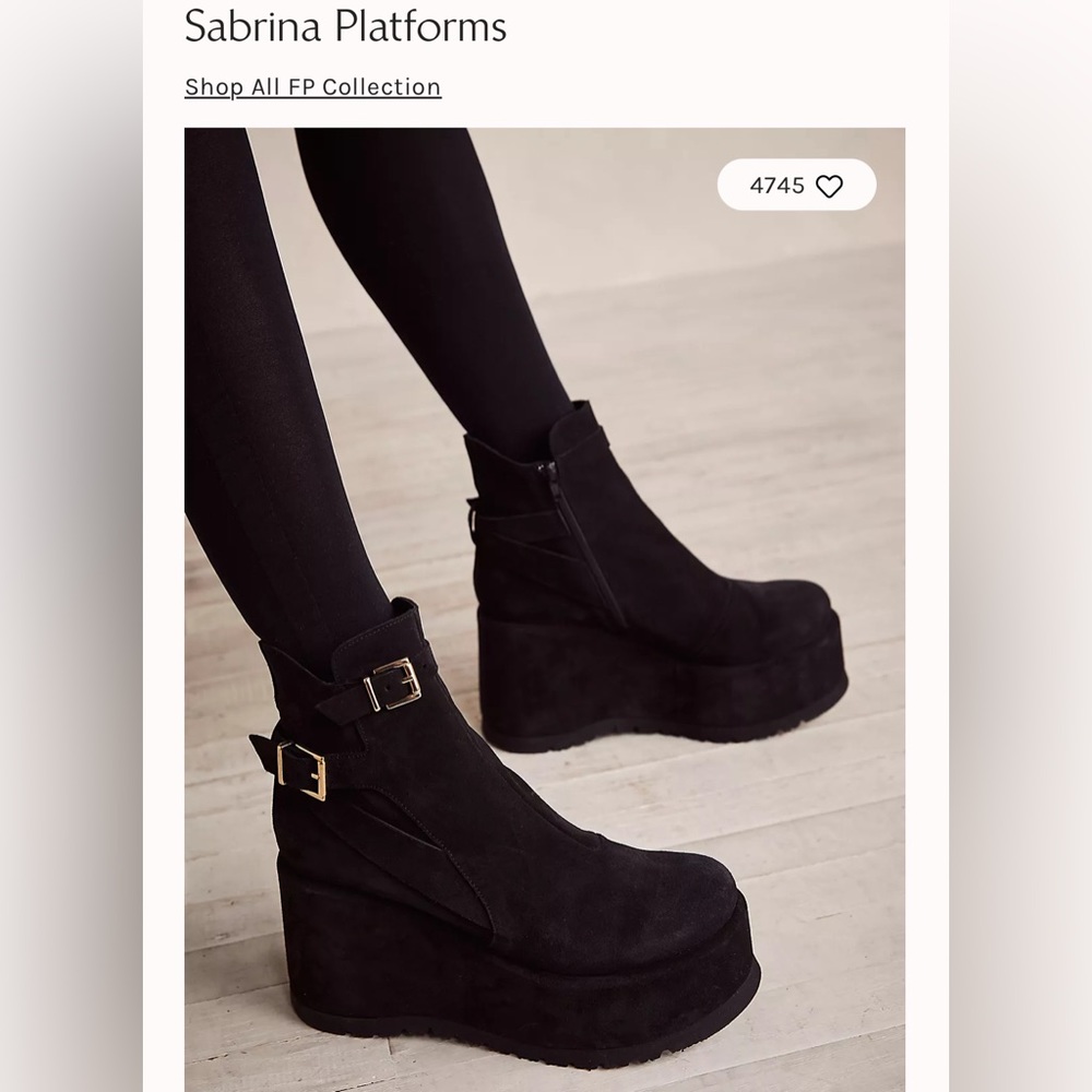 Free People Sabrina Platform Boots- lightly worn